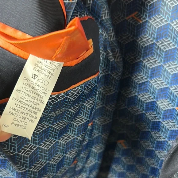 Tallia Boy’s 16 Navy Blue Two Button Blazer Jacket 2 Button Classic - Picture 8 of 8